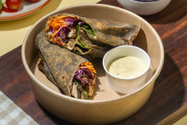 Spinach Base Chicken Crispy Barbeque Wrap