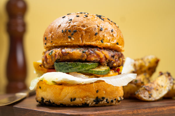 Paneer Smoky Mushroom Burger